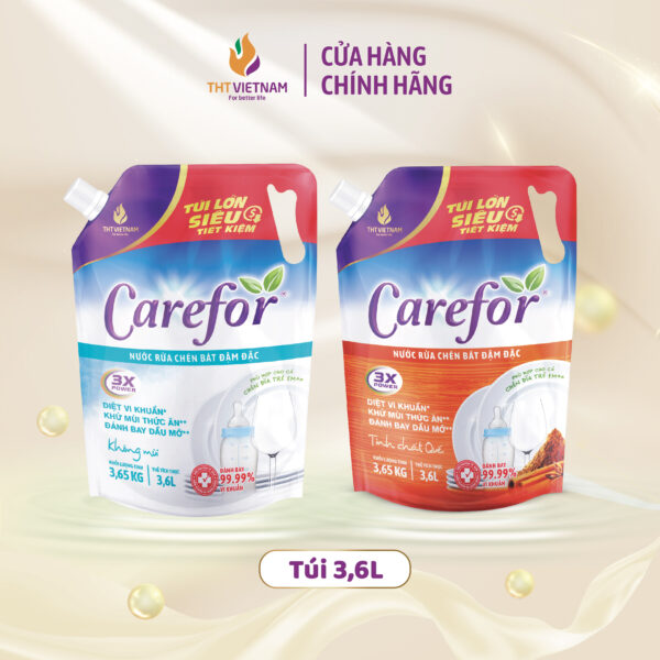 Nước rửa chén bát Carefor 3600ml