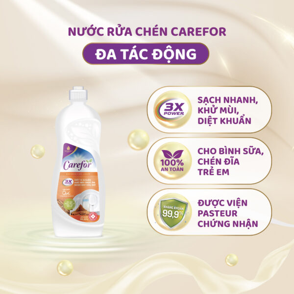Nước rửa chén bát Carefor 800ml - Hình ảnh 3