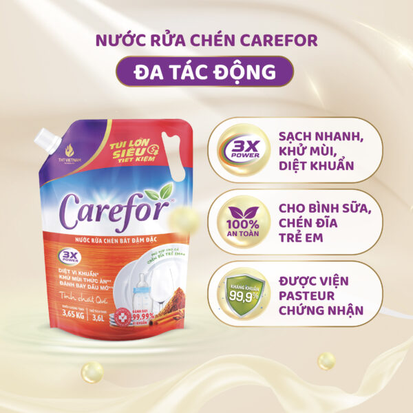 Nước rửa chén bát Carefor 3600ml - Hình ảnh 2