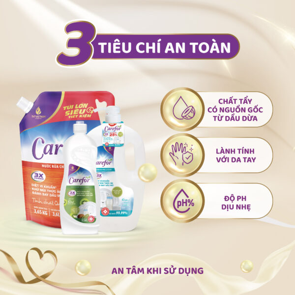 Nước rửa chén bát Carefor 800ml - Hình ảnh 4
