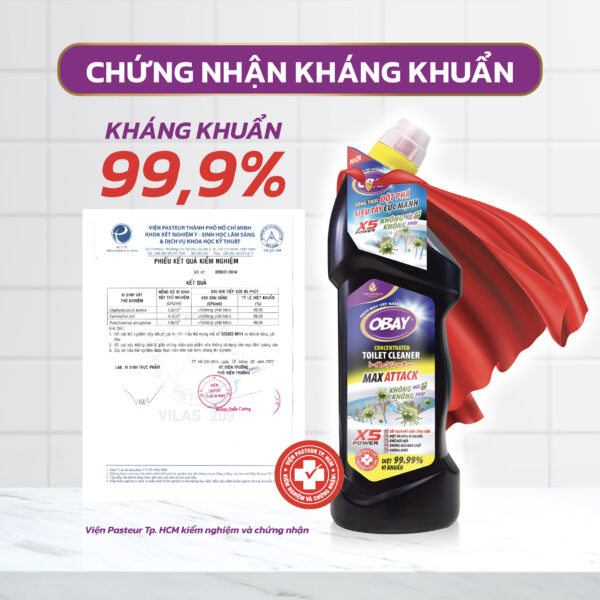 Nước tẩy bồn cầu & vệ sinh nhà tắm Obay 960ml - Hình ảnh 2