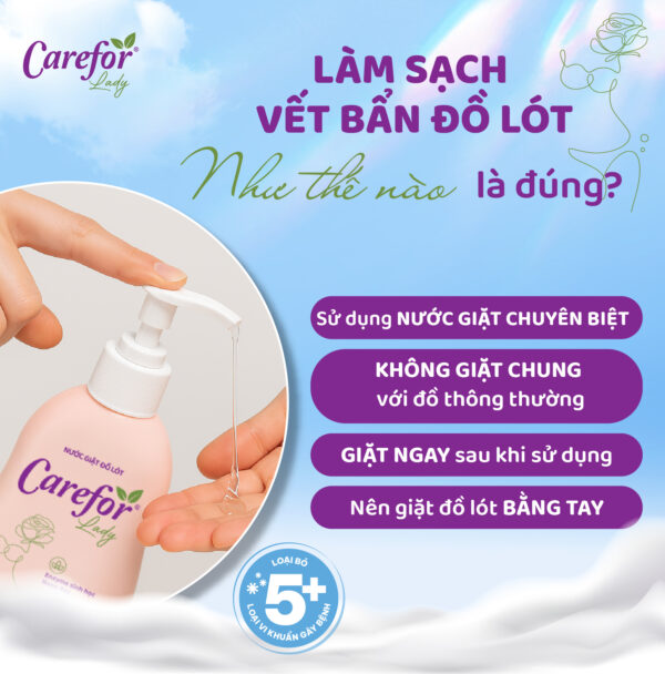NƯỚC GIẶT ĐỒ LÓT CAREFOR LADY - Hình ảnh 6