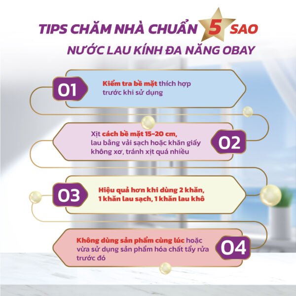 Nước lau kính Obay 500ml không mùi  - Hình ảnh 6