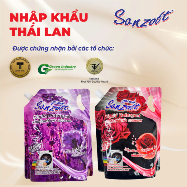 Nước giặt xả đậm đặc Sanzoft 6 in 1 2000ml