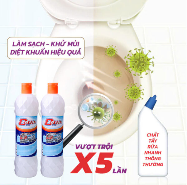 Nước tẩy bồn cầu DAIWA 950ml/chai màu trắng