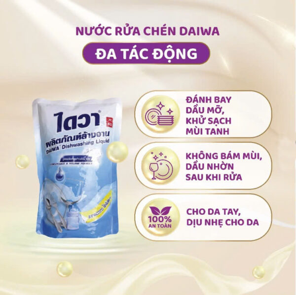 Nước rửa chén bát đậm đặc Daiwa - không mùi - Hình ảnh 3