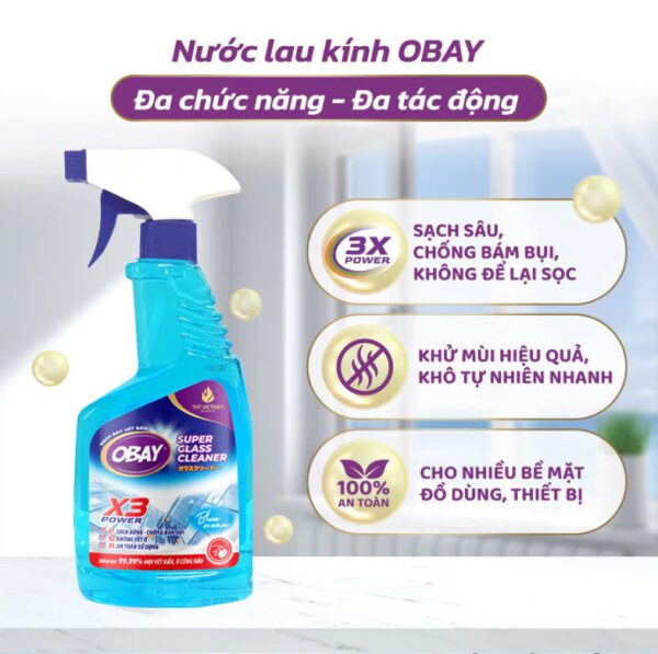Nước lau kính Obay 500ml không mùi  - Hình ảnh 4